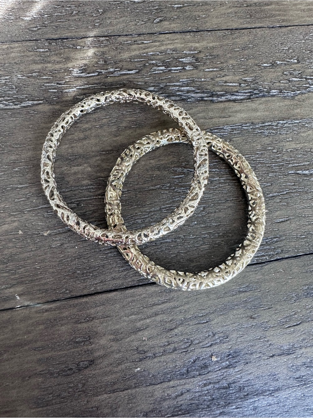 Kendra Scott Silver Filigree Openwork Bangle Bracelets